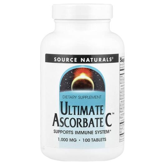 Основне фото товара Ultimate Ascorbate C 1000 mg Основне фото товара Source Naturals, Ultimate Ascorbate C 1000 mg, Вітамін C, 100 таб