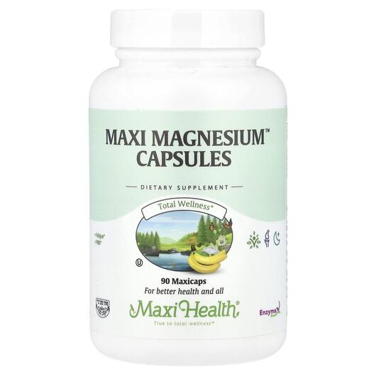 Основне фото товара Maxi Magnesium Capsules Основне фото товара Maxi Health, Maxi Magnesium Capsules, Магній, 90 капсул