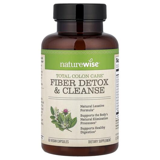 Основное фото товара Naturewise, Клетчатка, Fiber Detox & Cleanse, 60 капсул