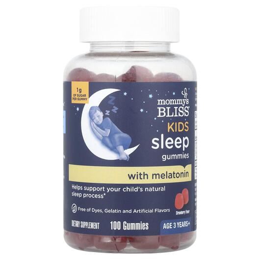 Основне фото товара Kids Sleep Gummies With Melatonin Ages 3 Years+ Strawberry Основне фото товара Kids Sleep Gummies With Melatonin Ages 3 Years+, Мелатонін, 100 т