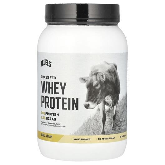 Основне фото товара Grass Fed Whey Protein Powder Vanilla Bean, Протеїн Ізолят, 907 г