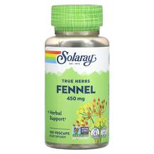 True Herbs Fennel 450 mg Фенхель Solaray 100 капсул
