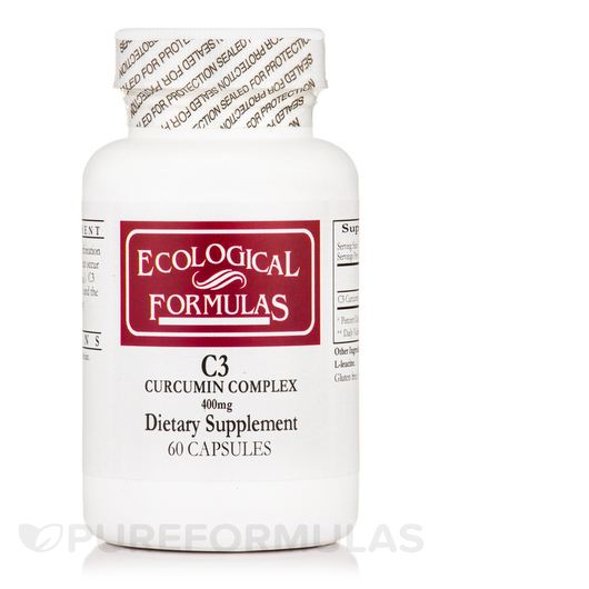 Основне фото товара C3 Curcumin Complex 400 mg Основне фото товара Ecological Formulas, C3 Curcumin Complex 400 mg, Куркумін, 60 кап