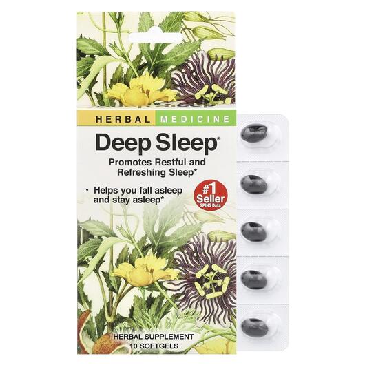 Основне фото товара Deep Sleep Основне фото товара Herbs Etc., Deep Sleep, Підтримка сну, 10 капсул