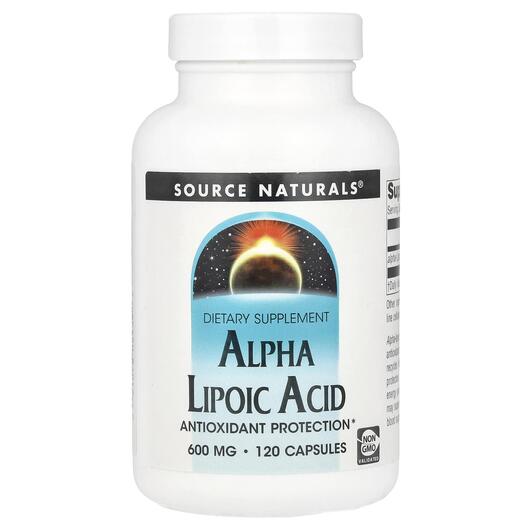Основне фото товара Alpha Lipoic Acid 600 mg Основне фото товара Source Naturals, Alpha Lipoic Acid 600 mg, Альфа-ліпоєва, 120 кап
