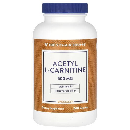 Основное фото товара TheVitaminShoppe, L-Карнитин, Acetyl L-Carnitine 500 mg, 240 капс