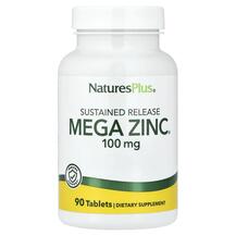 Mega Zinc 100 mg Мега Цинк 100 мг Natures Plus 90 таблеток