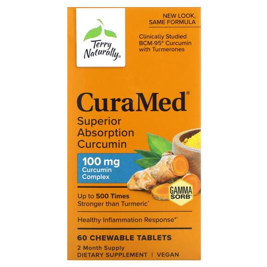 Основне фото товара CuraMed Superior Absorption Curcumin 100 mg Основне фото товара CuraMed Superior Absorption Curcumin 100 mg, Куркумін, 60 таблето
