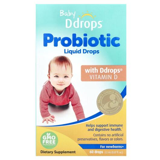 Основне фото товара Baby Probiotic Liquid Drops For Newborns+ 60 Drops, Пробіотики, 2