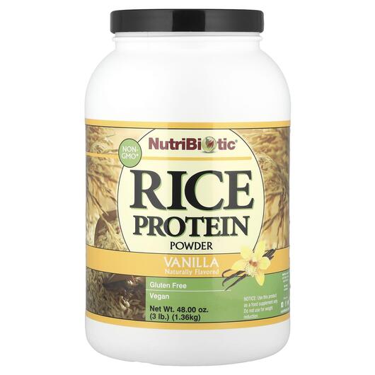 Основное фото товара Raw Rice Protein Vanilla Основное фото товара NutriBiotic, Рисовый протеин, Raw Rice Protein Vanilla, 1.36 kг