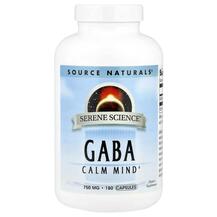 GABA Calm Mind ГАМК 750 мг Source Naturals 180 капсул