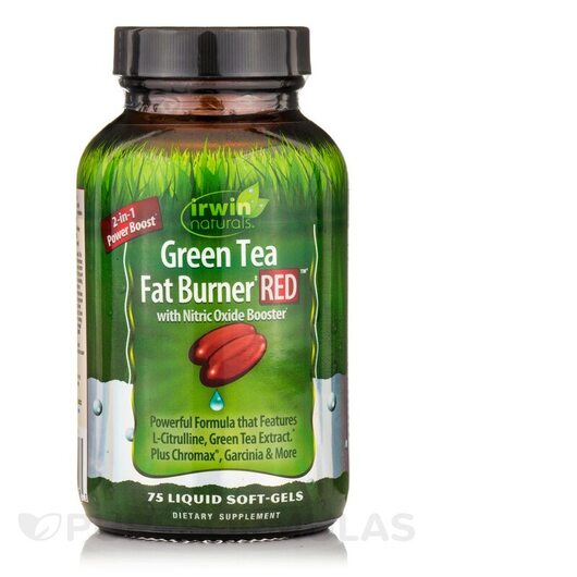 Основное фото товара Irwin Naturals, Жиросжигатели, Green Tea Fat Burner RED, 75 капсу