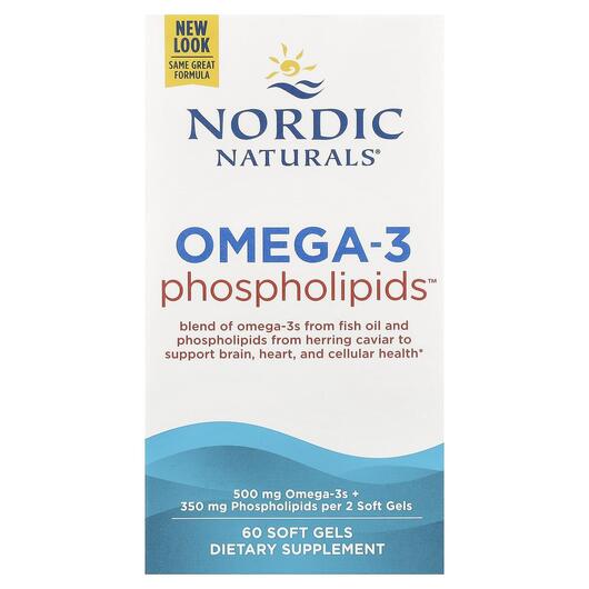 Основне фото товара Omega-3 Phospholipids 750 mg Основне фото товара Nordic Naturals, Omega-3 Phospholipids 750 mg, Фосфоліпіди, 60 ка