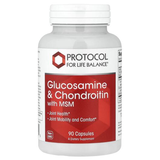 Основне фото товара Glucosamine & Chondroitin with MSM Основне фото товара Glucosamine & Chondroitin with MSM, Глюкозамін Хондроітин, 90