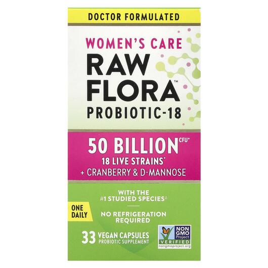 Основное фото товара Пробиотики для женщин, Woman's Care Raw Flora Probiotic-18, 