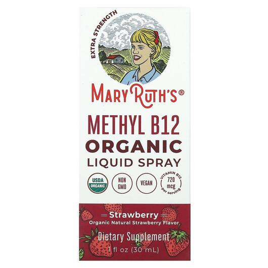 Основное фото товара MaryRuth's, Метилкобаламин B12, Methyl B12 Liquid Spray, 30 