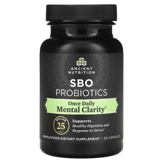 Основное фото товара Пробиотики, SBO Probiotics Mental Clarity 25 Billion CFU, 30 капс