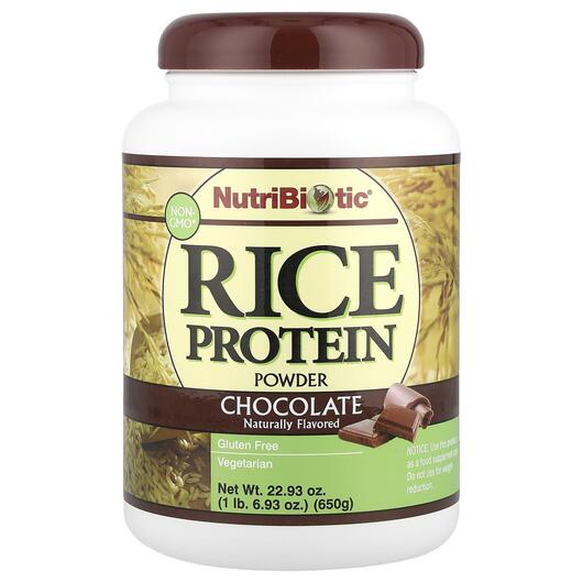 Основное фото товара Raw Rice Protein Chocolate Основное фото товара NutriBiotic, Рисовый протеин, Raw Rice Protein Chocolate, 650 г