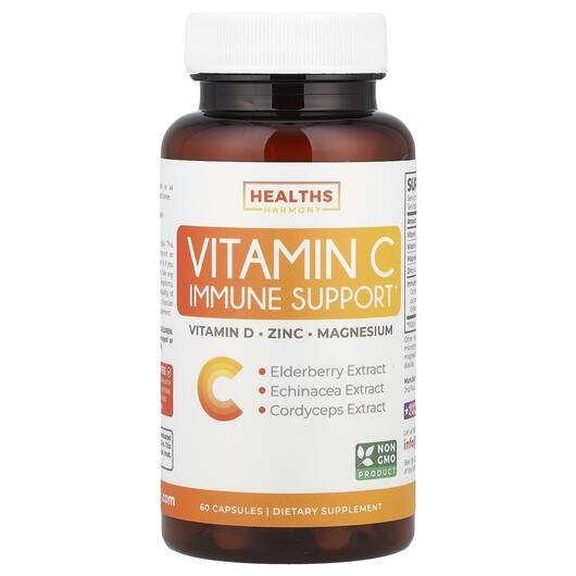 Основное фото товара Vitamin C Immune Support Основное фото товара Healths Harmony, Витамин C, Vitamin C Immune Support, 60 капсул