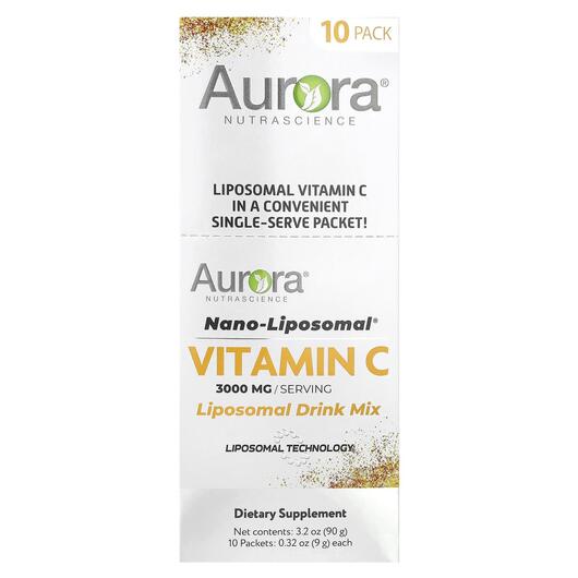 Основне фото товара Liposomal Drink Mix Vitamin C 3000 mg, Вітамін C, 10 шт