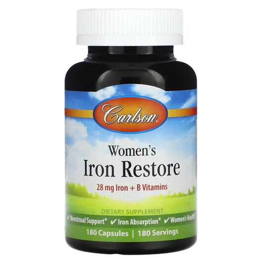Основное фото товара Carlson, Железо, Women's Iron Restore, 180 капсул