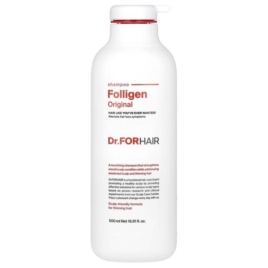 Основне фото товара Folligen Shampoo Основне фото товара Dr.ForHair, Folligen Shampoo, Шампунь, 500 мл