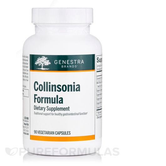 Основне фото товара Genestra, Collinsonia Formula 200 mg, Коллінзонія, 90 капсул