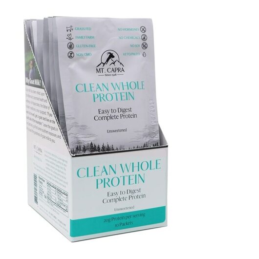 Основное фото товара Mt. Capra, Протеин, Clean Whole Protein Unsweetened, 10 шт