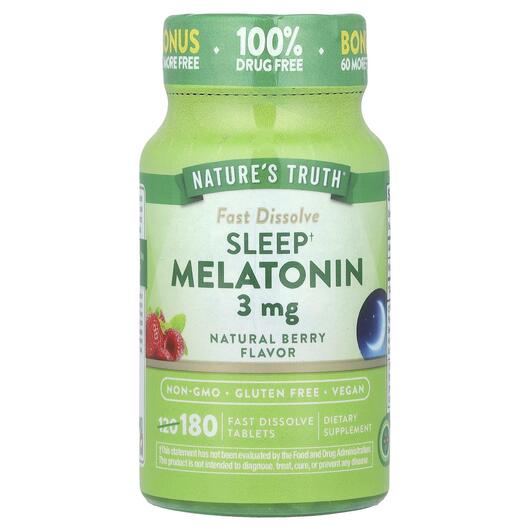 Основное фото товара Nature's Truth, Мелатонин, Melatonin Natural Berry 3 mg, 180
