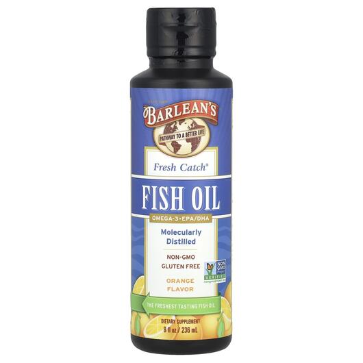 Основне фото товара Fresh Catch Fish Oil Omega-3 EPA/DHA Orange Flavor, Омега 3, 236 