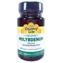 Chelated Molybdenum Хелатный молибден 150 мкг Country Life