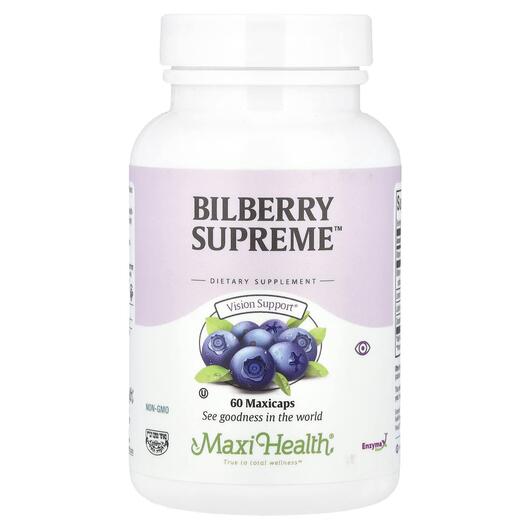 Основное фото товара Maxi Health, Черника, Bilberry Supreme, 60 капсул