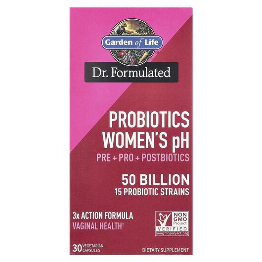 Основное фото товара Пробиотики для женщин, Probiotics Women's pH 50 Billion, 30 