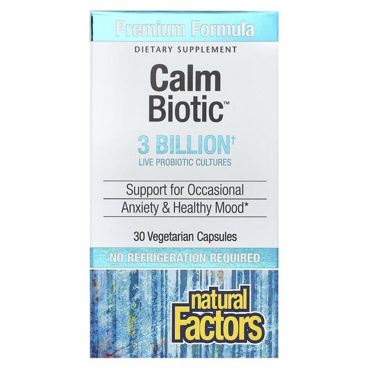 Основне фото товара Natural Factors, Calm Biotic 3 Billion, Пробіотики, 30 капсул