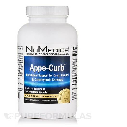 Основне фото товара NuMedica, Appe-Curb, Підтримка мозку, 240 капсул