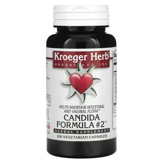 Основне фото товара Kroeger Herb, Candida Formula 2, Підтримка Кандиди, 100 капсул