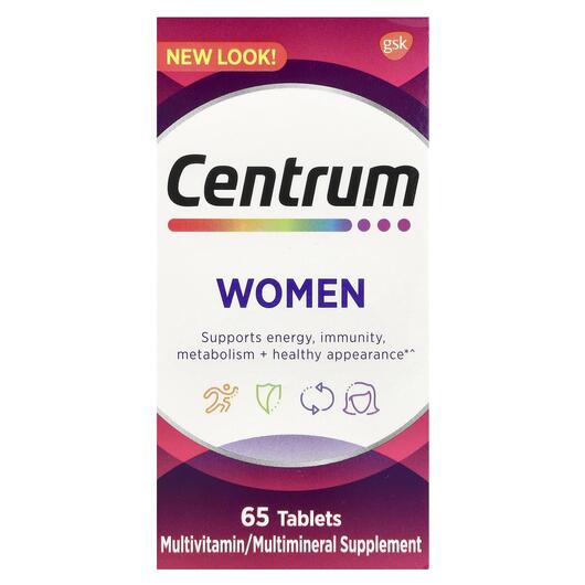 Основне фото товара Women Multivitamin Основне фото товара Centrum, Women Multivitamin, Вітаміни для жінок, 65 таблеток