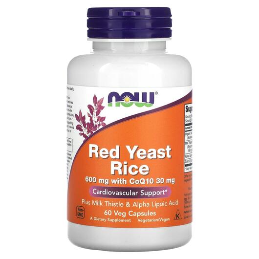Основное фото товара Red Yeast Rice 600 mg Основное фото товара NOW Foods, Красный дрожжевой рис, Red Yeast Rice 600 mg, 60 капсу