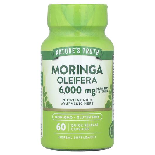 Основне фото товара Nature's Truth, Moringa Oleifera 3000 mg, Моринга, 60 капсул