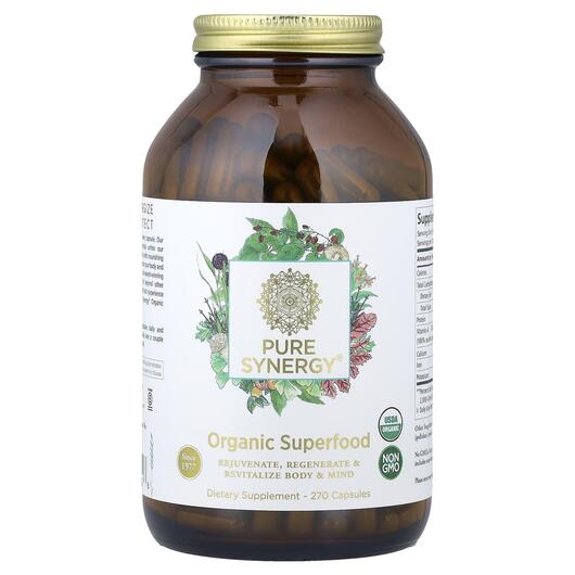 Основне фото товара Pure Synergy, The Original Superfood, Суперфуд, 270 капсул