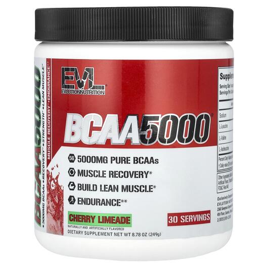 Основное фото товара BCAA5000 Cherry Limeade Основное фото товара EVLution Nutrition, БЦАА, BCAA5000 Cherry Limeade, 249 г