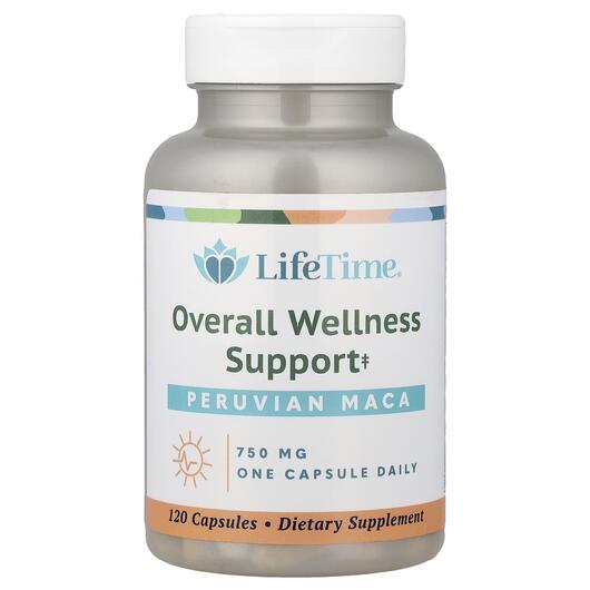 Основне фото товара Peruvian Maca 750 mg Основне фото товара LifeTime, Peruvian Maca 750 mg, Перуанська Мака 750 мг, 120 капсу