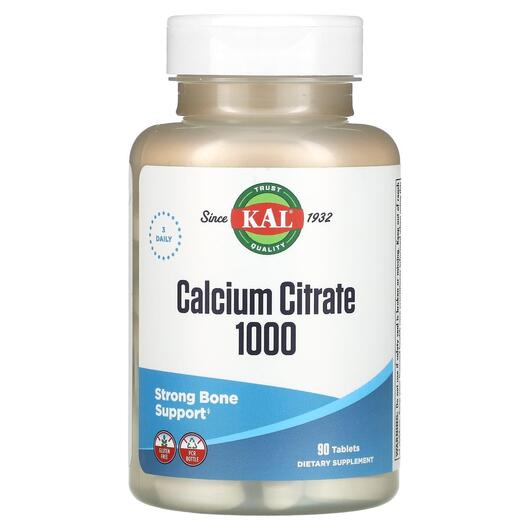 Основне фото товара KAL, Calcium Citrate, Цитрат Кальцію, 90 таблеток