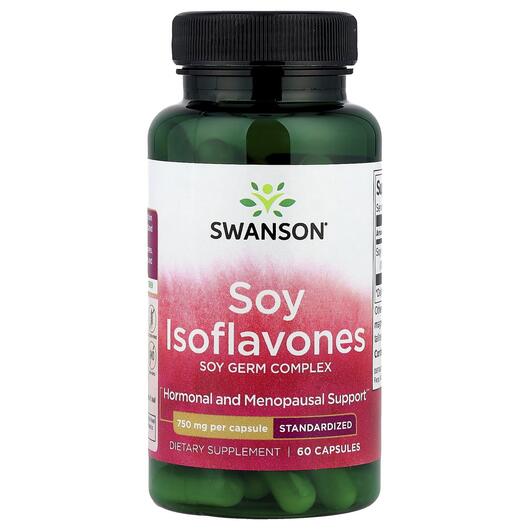 Основное фото товара Swanson, Соевые изофлавоны, Soy Isoflavones 750 mg, 60 капсул