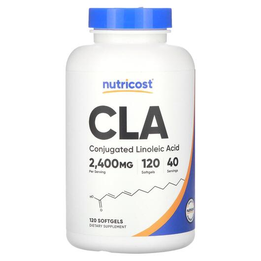 Основне фото товара CLA 2400 mg Основне фото товара Nutricost, CLA 2400 mg, Лінолева кислота, 120 капсул