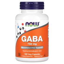 ГАМК 750 мг GABA 750 mg NOW Foods 100 капсул ГАМК 750 мг GABA 750 mg NOW Foods 100 капсул