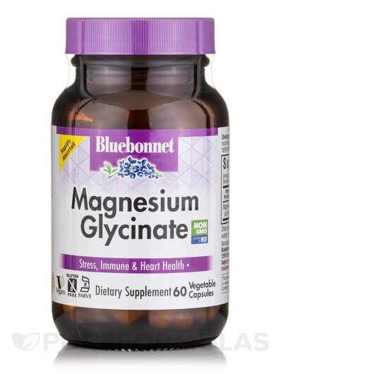 Основное фото товара Bluebonnet Nutrition, Магний Глицинат, Magnesium Glycinate, 60 ка