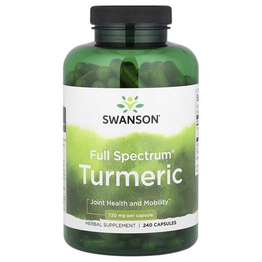 Основное фото товара Full Spectrum Turmeric 360 mg Основное фото товара Swanson, Корень куркумы, Turmeric 360 mg, 240 капсул