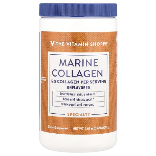 Основное фото товара TheVitaminShoppe, Коллаген, Marine Collagen Unflavored, 216 г