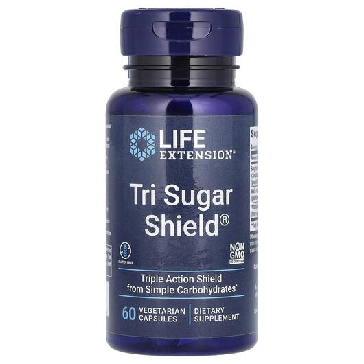 Основне фото товара Life Extension, Tri Sugar Shield, Підтримка рівня цукру, 60 капсу